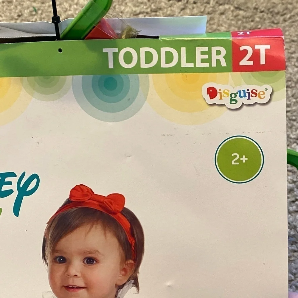 Disney Baby Snow White Costume NEW 2T Large Red Bow Halloween Parks Land World - Picture 3 of 5